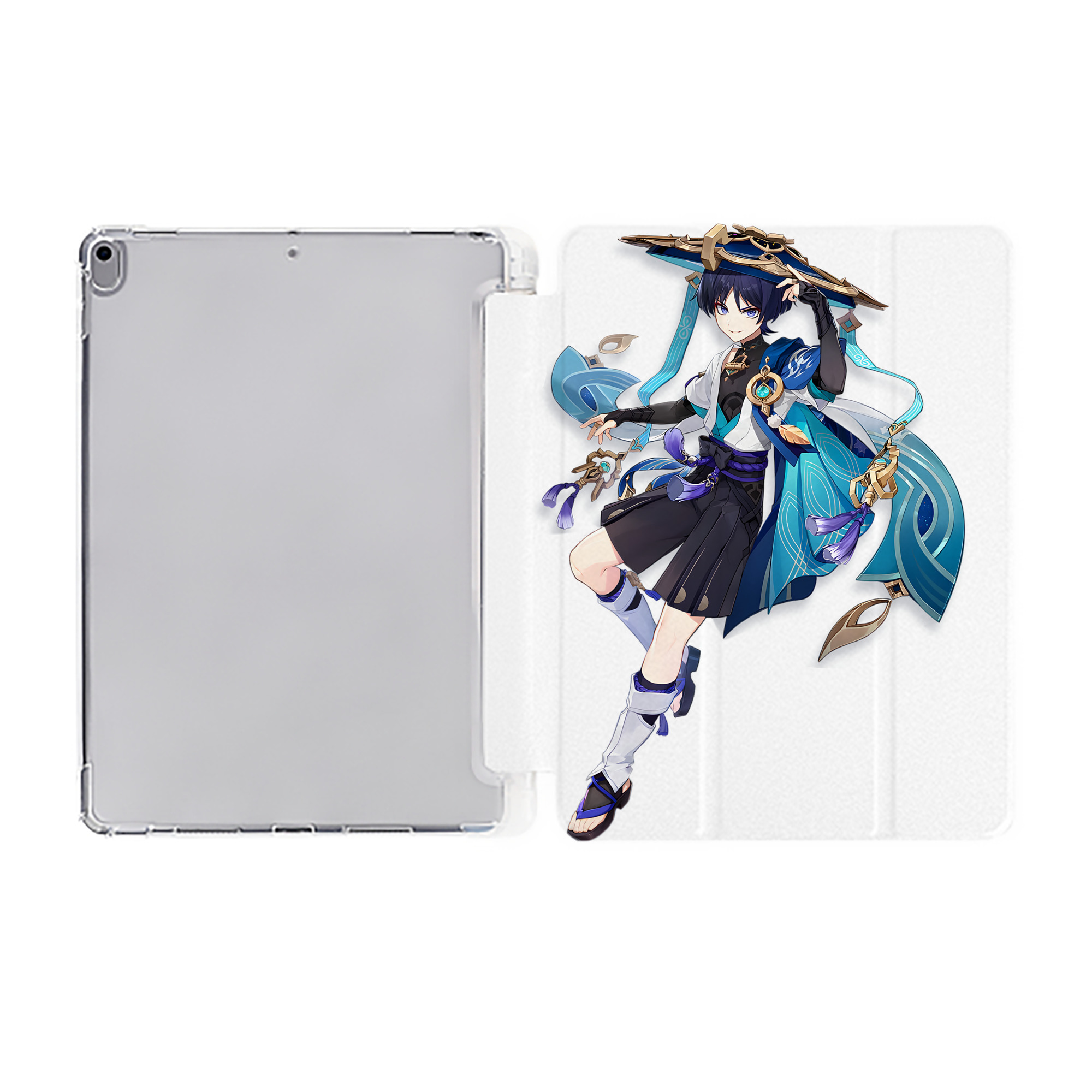 げんし神 さんペい genshin Sanpei IPad ケース ペン収納付き 三つ折りスタンド PUレザー×シリコン 対応機種9.5/10.5/10.9インチ
